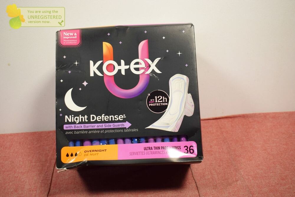 Kotex Ultra-Thin Overnight Pads with Wings 36ct (Package Wear)